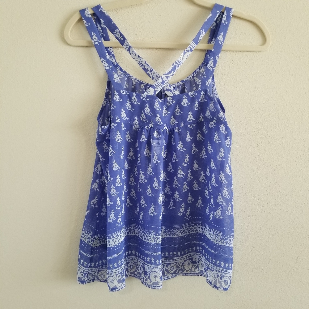EXPRESS BLUE SLEEVELESS BLOUSE - Picture 4 of 5